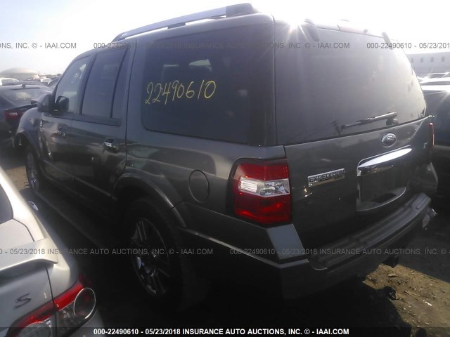 1FMJU2A50AEB54416 - 2010 FORD EXPEDITION LIMITED GRAY photo 3