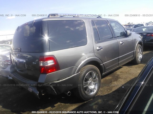 1FMJU2A50AEB54416 - 2010 FORD EXPEDITION LIMITED GRAY photo 4