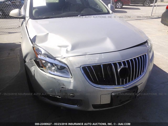 W04GY5GV1B1050354 - 2011 BUICK REGAL CXL BEIGE photo 6