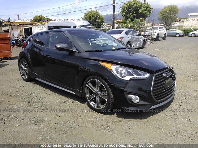 KMHTC6AEXGU290425 - 2016 HYUNDAI VELOSTER TURBO BLACK photo 1