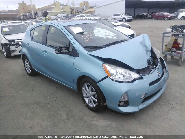 JTDKDTB33D1036321 - 2013 TOYOTA PRIUS C BLUE photo 1