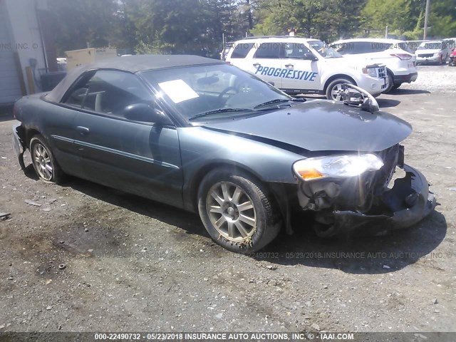 1C3EL75R76N258612 - 2006 CHRYSLER SEBRING GTC GREEN photo 1