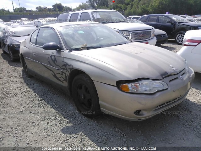 2G1WW12E149279650 - 2004 CHEVROLET MONTE CARLO LS GOLD photo 1