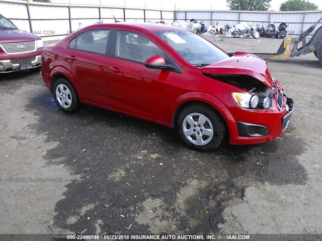 1G1JA5SH3D4210665 - 2013 CHEVROLET SONIC LS RED photo 1