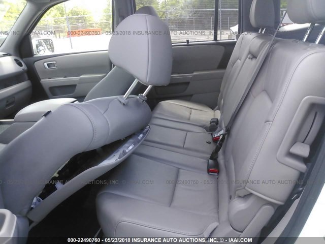 5FNYF4H93EB042067 - 2014 HONDA PILOT TOURING WHITE photo 8