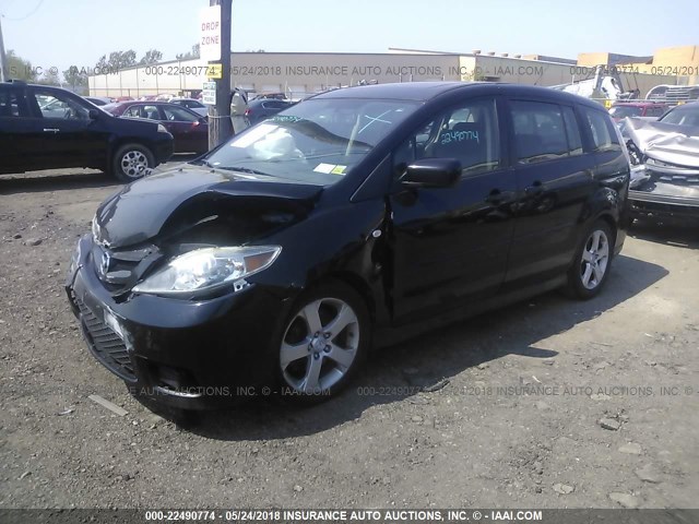 JM1CR29L270149225 - 2007 MAZDA 5 BLACK photo 2