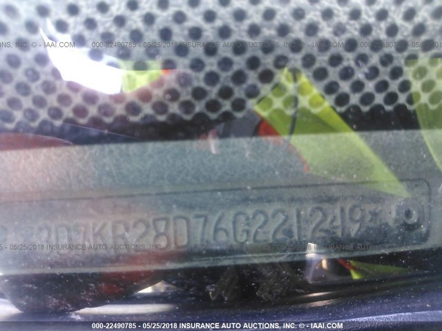 3D7KR28D76G221249 - 2006 DODGE RAM 2500 ST/SLT 黑色 照片 9