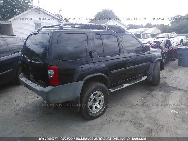 5N1ED28T82C554713 - 2002 NISSAN XTERRA XE/SE BLACK photo 4