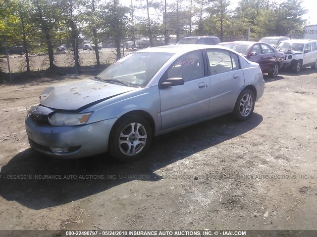 1G8AL52F53Z182816 - 2003 SATURN ION LEVEL 3 Light Blue photo 2