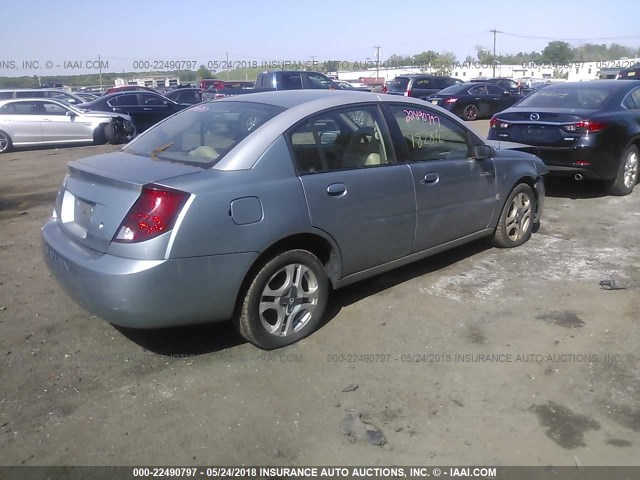 1G8AL52F53Z182816 - 2003 SATURN ION LEVEL 3 Light Blue photo 4