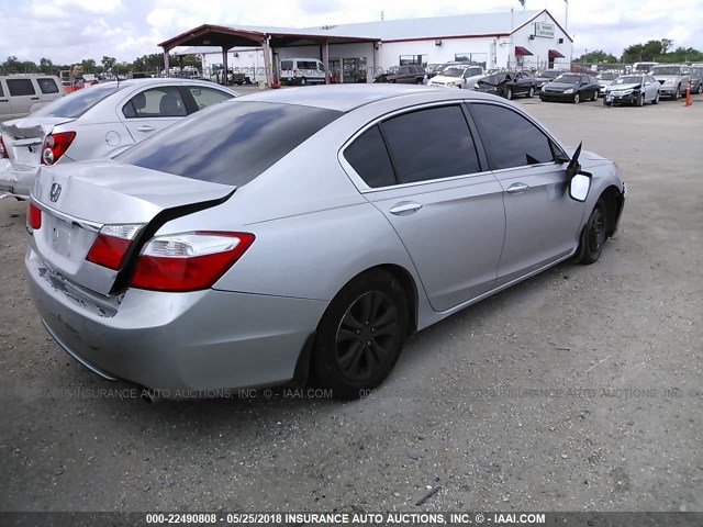 1HGCR2F30DA166911 - 2013 HONDA ACCORD LX SILVER photo 4