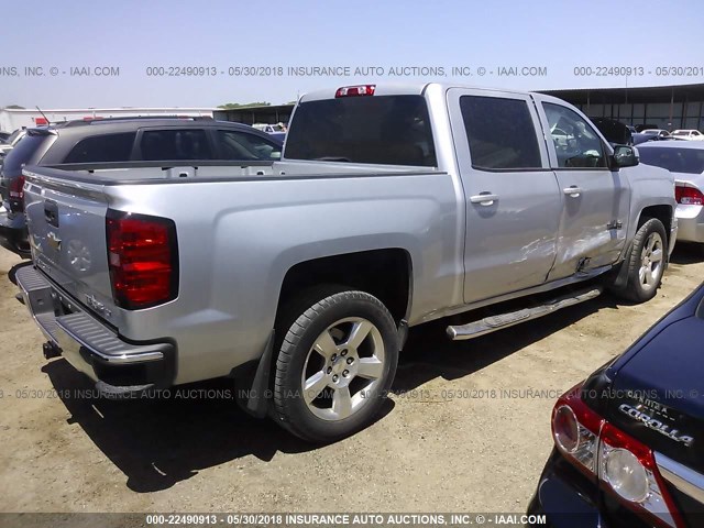 3GCPCREC6EG438442 - 2014 CHEVROLET SILVERADO C1500 LT SILVER photo 4