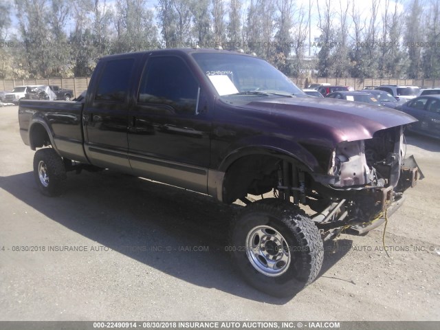 1FTSW31P03ED37120 - 2003 FORD F350 SRW SUPER DUTY MAROON photo 1