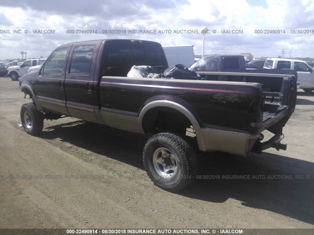 1FTSW31P03ED37120 - 2003 FORD F350 SRW SUPER DUTY MAROON photo 3