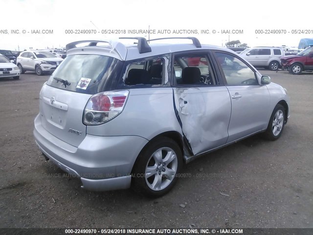 2T1KR32E17C658676 - 2007 TOYOTA COROLLA MATRIX XR SILVER photo 4