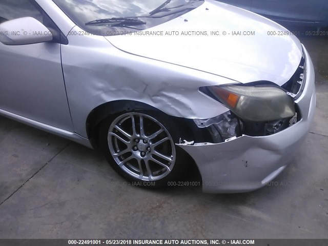 JTKDE177550006484 - 2005 TOYOTA SCION TC SILVER photo 6