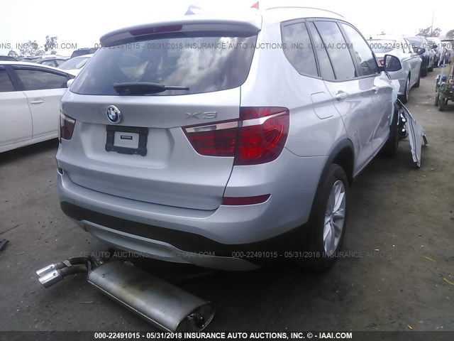 5UXWZ7C57H0V85962 - 2017 BMW X3 SDRIVE28I SILVER photo 4