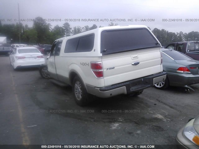 1FTPX14V29FA52939 - 2009 FORD F150 SUPER CAB WHITE photo 3