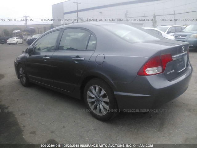 19XFA1F96AE000287 - 2010 HONDA CIVIC EXL GRAY photo 3