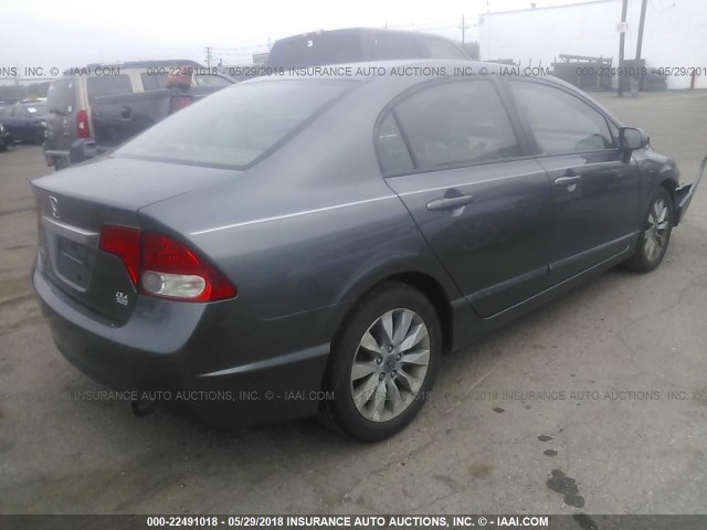 19XFA1F96AE000287 - 2010 HONDA CIVIC EXL GRAY photo 4