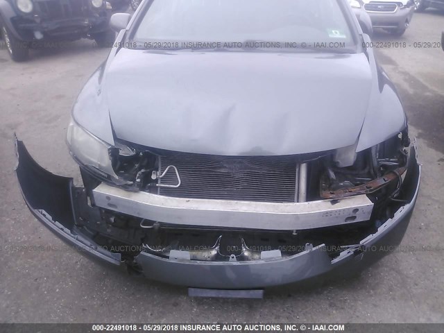 19XFA1F96AE000287 - 2010 HONDA CIVIC EXL GRAY photo 6