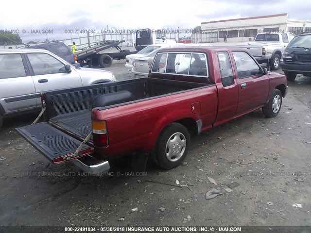 JT4RN93P0N5058982 - 1992 TOYOTA PICKUP 1/2 TON EXTRA LONG WHEELBASE DLX PURPLE photo 4