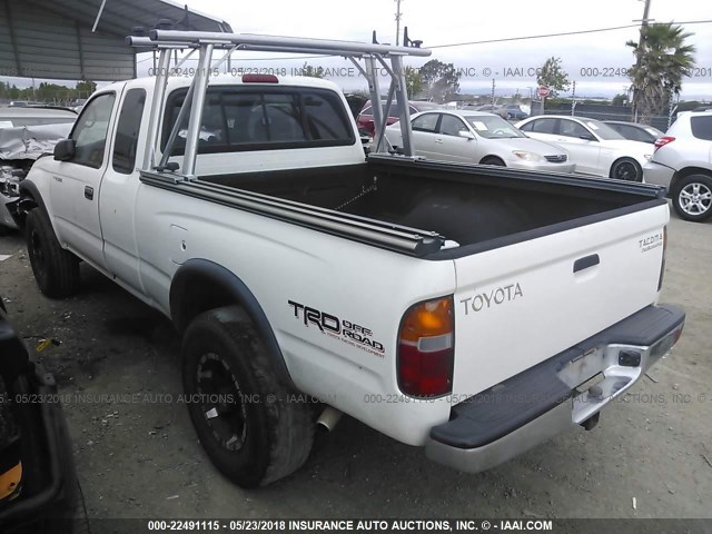4TASN92NXXZ545535 - 1999 TOYOTA TACOMA XTRACAB PRERUNNER თეთრი ფოტო 3