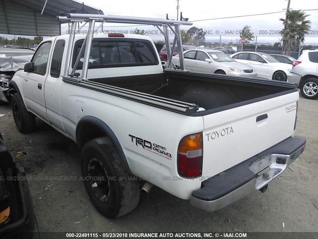 4TASN92NXXZ545535 - 1999 TOYOTA TACOMA XTRACAB PRERUNNER WHITE photo 3