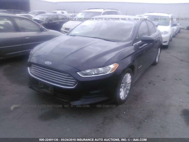 3FA6P0UU2GR133930 - 2016 FORD FUSION S HYBRID BLACK photo 2