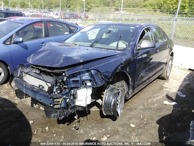 1G1ZB5EB6AF204415 - 2010 CHEVROLET MALIBU LS BLUE photo 2