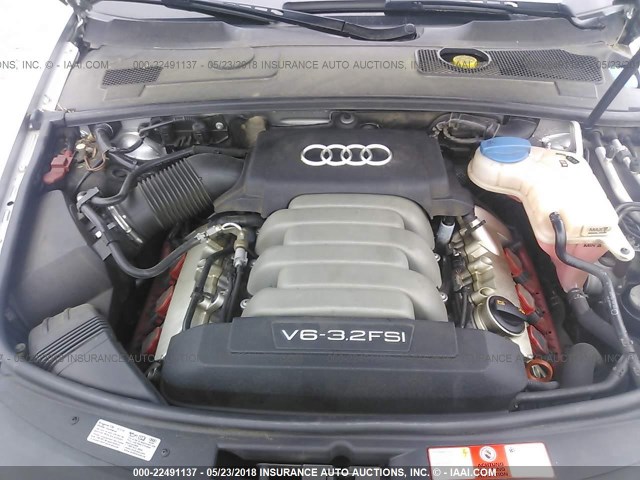 WAUAH74F78N012940 - 2008 AUDI A6 3.2 GRAY photo 10