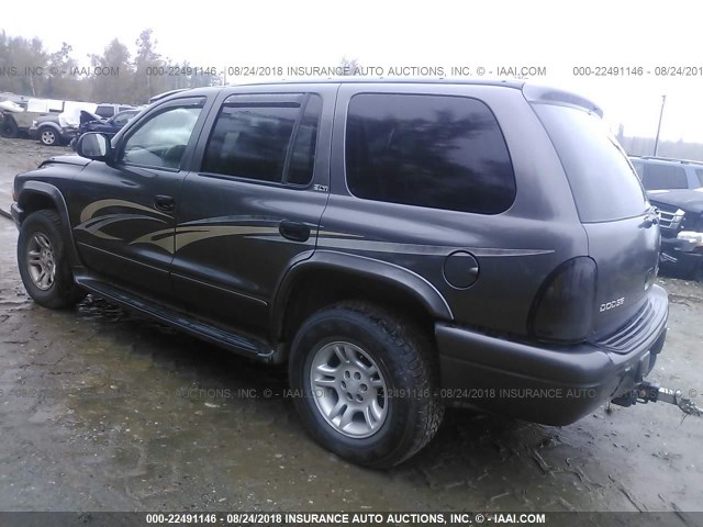 1B8HS58Z52F215785 - 2002 DODGE DURANGO SLT PLUS GRAY photo 3