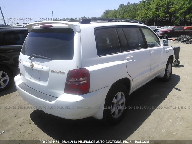 JTEHF21A120053227 - 2002 TOYOTA HIGHLANDER LIMITED WHITE photo 4