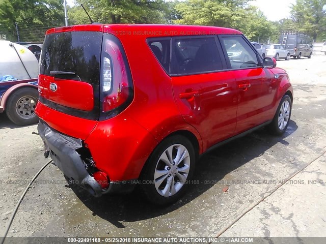KNDJP3A5XF7781248 - 2015 KIA SOUL + 红色 照片 4