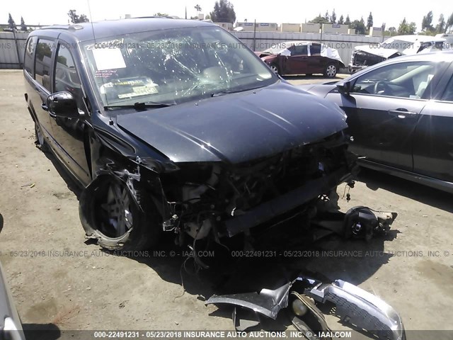 2C4RDGDG4DR714334 - 2013 DODGE GRAND CARAVAN CREW BLACK photo 1