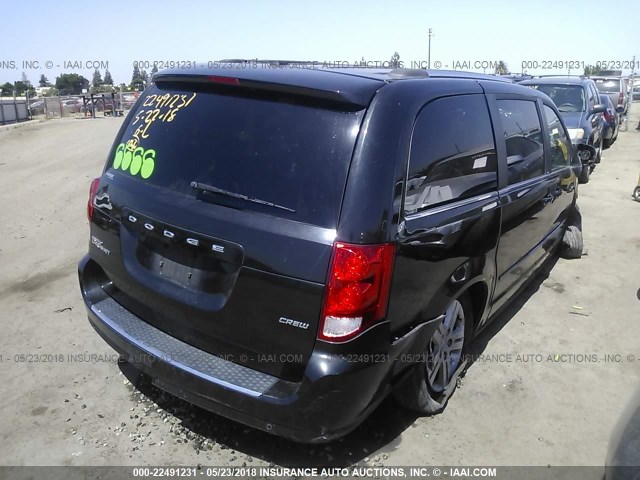 2C4RDGDG4DR714334 - 2013 DODGE GRAND CARAVAN CREW BLACK photo 4