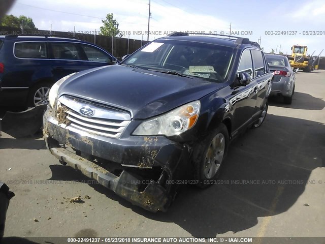 4S4BRBGC8B3422492 - 2011 SUBARU OUTBACK 2.5I PREMIUM GRAY photo 2