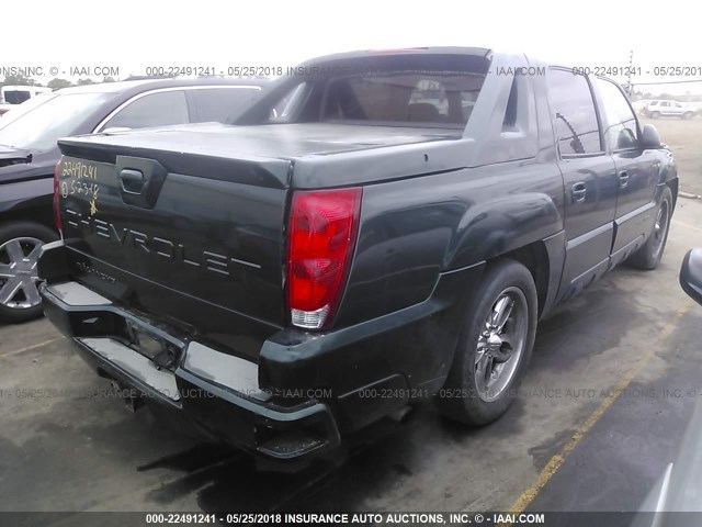 3GNEC13T42G316337 - 2002 CHEVROLET AVALANCHE C1500 GREEN photo 4