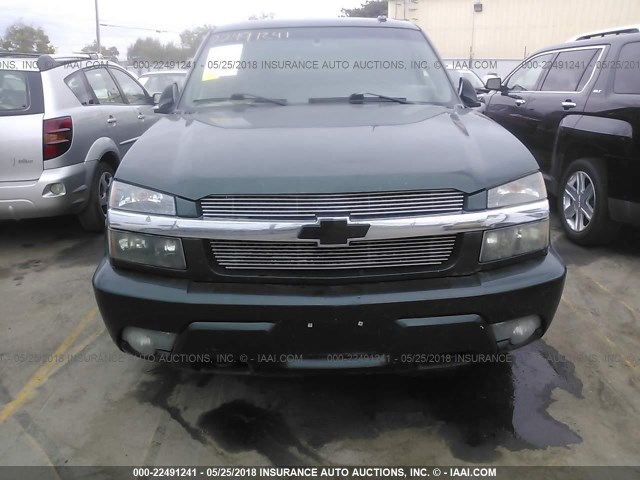 3GNEC13T42G316337 - 2002 CHEVROLET AVALANCHE C1500 GREEN photo 6