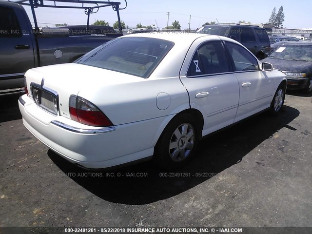 1LNHM86S14Y613374 - 2004 LINCOLN LS 白色 照片 4
