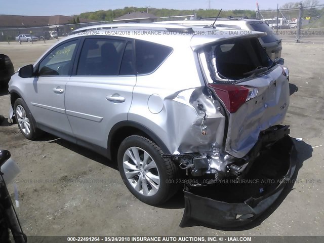 2T3DFREV0FW366683 - 2015 TOYOTA RAV4 LIMITED SILVER photo 3