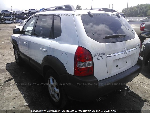 KM8JN12D65U107674 - 2005 HYUNDAI TUCSON GLS/LX WHITE photo 3