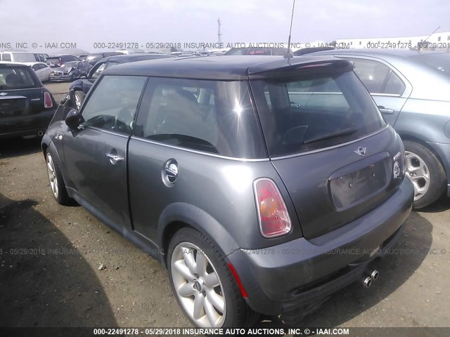 WMWRE33473TD68378 - 2003 MINI COOPER S GRAY photo 3