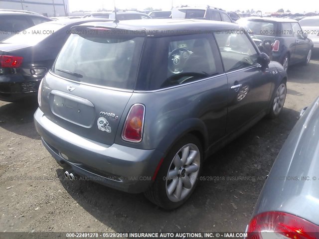 WMWRE33473TD68378 - 2003 MINI COOPER S GRAY photo 4