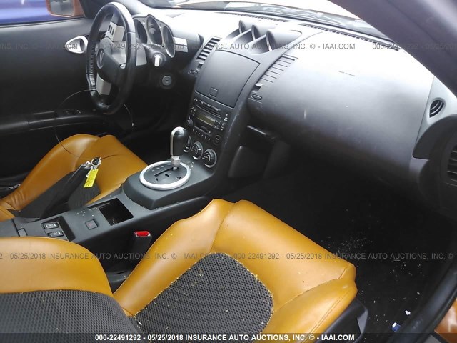 JN1AZ36A34T010119 - 2004 NISSAN 350Z ROADSTER ORANGE photo 5