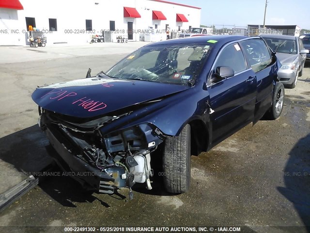 1G1ZG57B48F243853 - 2008 CHEVROLET MALIBU LS أزرق صورة 2