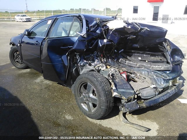 1G1ZG57B48F243853 - 2008 CHEVROLET MALIBU LS أزرق صورة 3