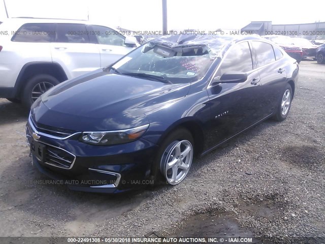 1G1ZB5ST7JF173592 - 2018 CHEVROLET MALIBU LS ლურჯი ფოტო 2