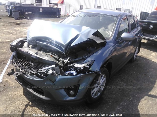 JM3KE4CY9F0443976 - 2015 MAZDA CX-5 TOURING BLUE photo 2