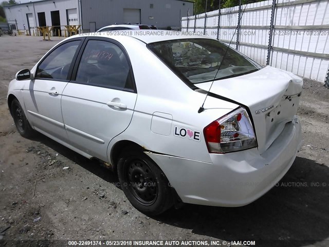 KNAFE121175376949 - 2007 KIA SPECTRA EX/LX WHITE photo 3